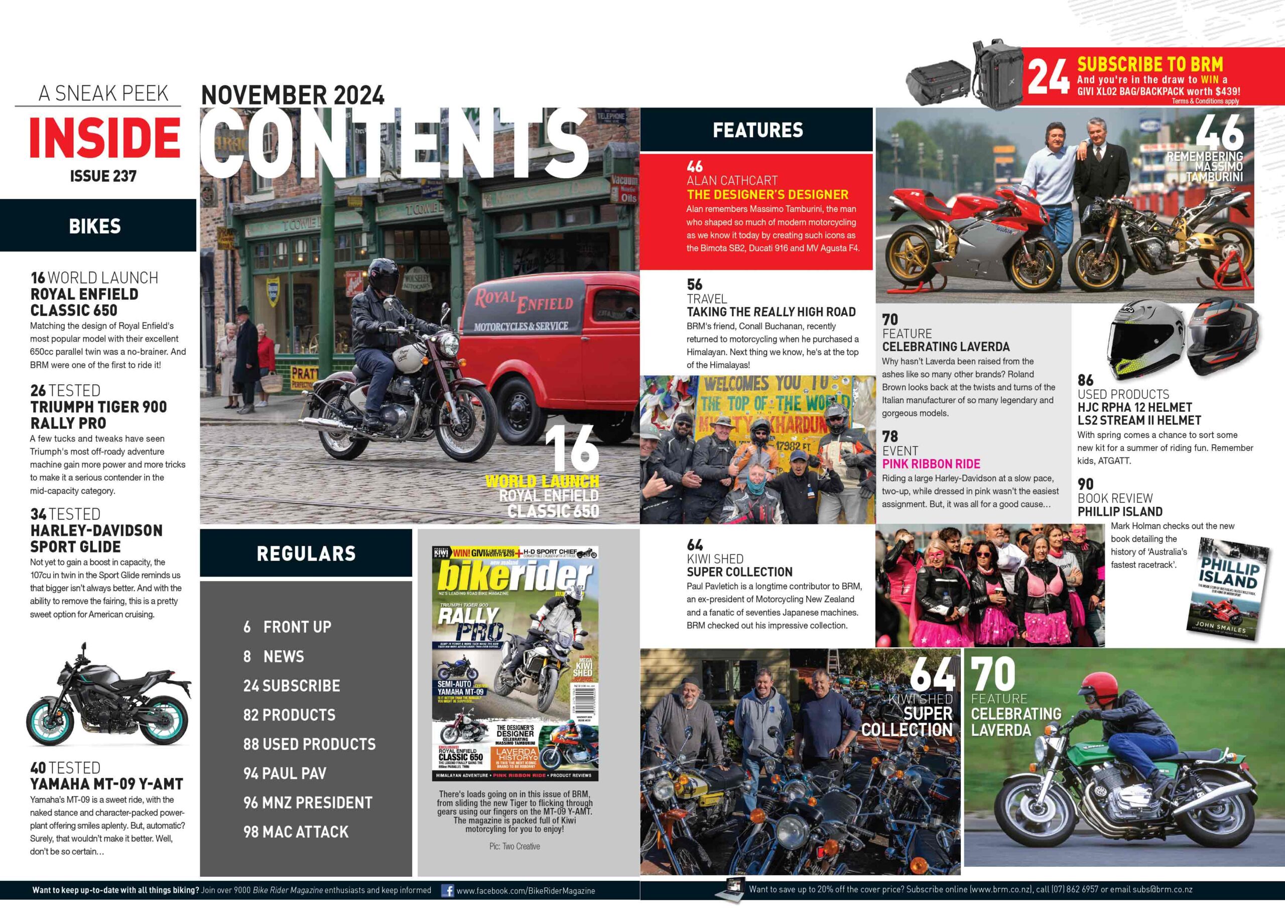 bike rider magazine contents