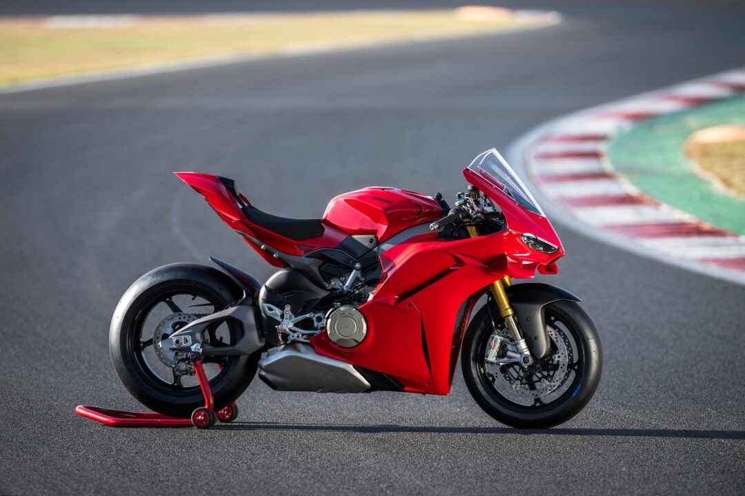 2025 Ducati Panigale V4S on the race track static